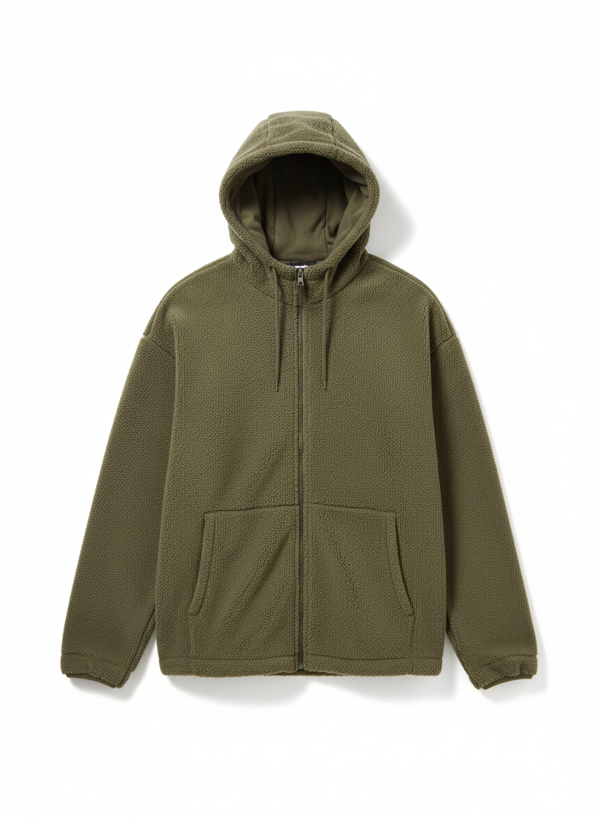 Olive Teddy Bear Jacket