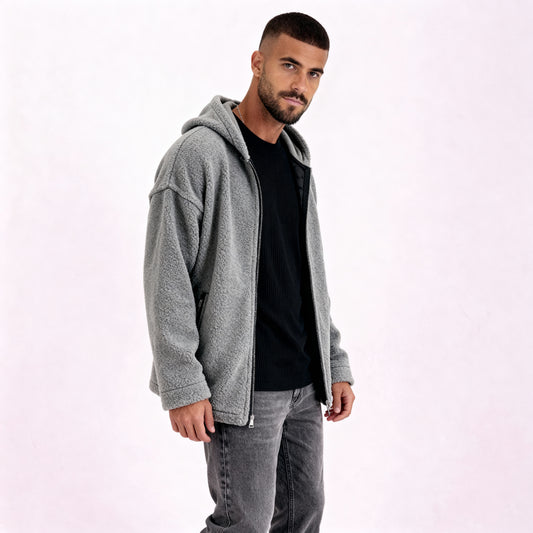 Grey Teddy Bear Jacket