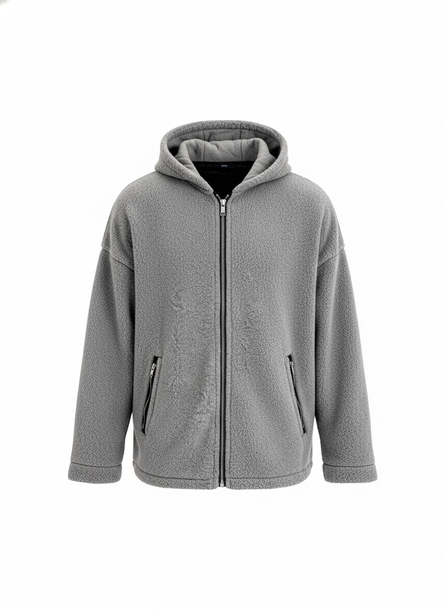 Grey Teddy Bear Jacket