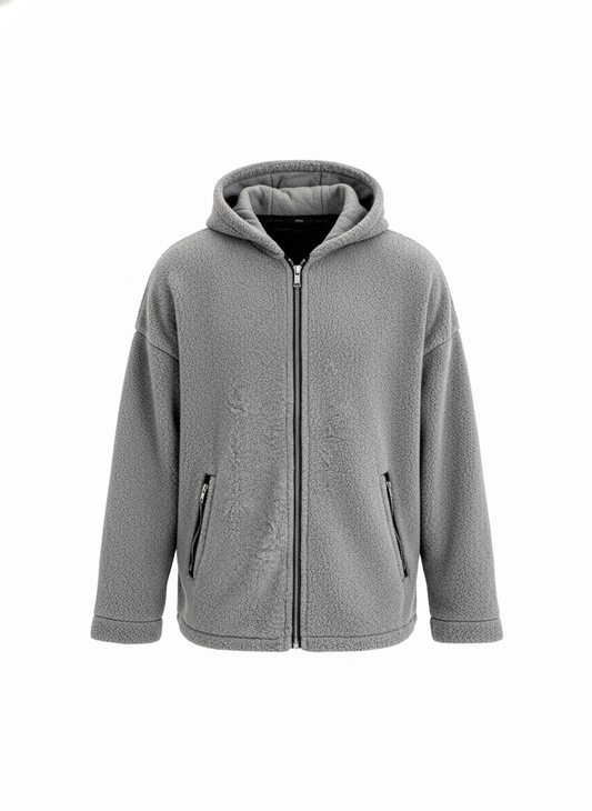 Grey Teddy Bear Jacket